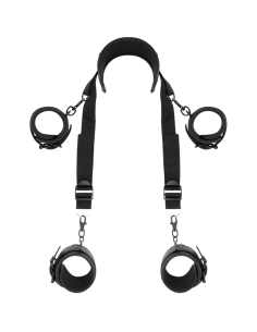 FETISH SUBMISSIVE - MASTER POSITION WITH 4 NOPRENE-LINED HANDCUFFS 11 