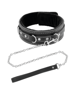 DARKNESS - HIGH QUALITY LEATHER NECKLACE WITH LEASH 6 