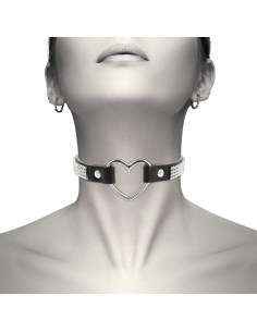 COQUETTE CHIC DESIRE - VEGAN LEATHER CHOKER WITH HEART 7 