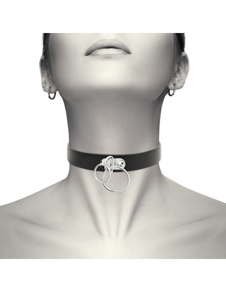 COQUETTE CHIC DESIRE - DOPPELRING-HALSBAND AUS VEGANEM LEDER 6 