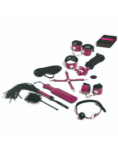 TEASE & PLEASE - SET 13 ACCESSORI BONDAGE MAGENTA 2 