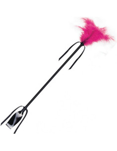 SECRETPLAY - FOUET & FEATHER NOIR ET FUCHSIA 2 