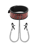 BEGME - RED EDITION COLLAR WITH NIPPLE CLAMPS WITH NEOPRENE LINING 8 