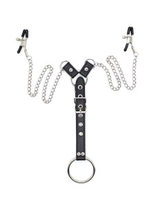 OHMAMA FETISH - NIPPLE Clamps WITH CHAINS AND PENIS RING 11 