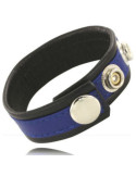 LEATHER BODY - E CINTURINO CON MOSCHETTONI - NERO E BLU 1 