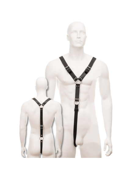 LEATHER BODY - HARNESS MEN BLACK 1 