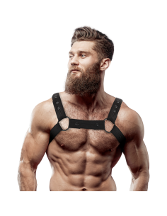 FETISH SUBMISSIVE ATTITUDE - ADJUSTABLE NEOPRENE CHEST SPORTS HARNESS FOR MEN 4 