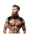 FETISH SUBMISSIVE ATTITUDE - MEN'S BRIGADE ADJUSTABLE ECO-LEATHER NECK HARNESS 4 