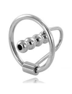 METAL HARD - GLAND RING WITH URETHRAL PLUG 28MM 1 