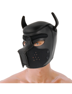 DARKNESS - NEOPRENE DOG MASK WITH REMOVABLE MUZZLE M 7 