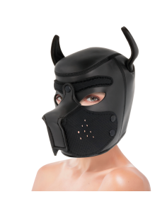 DARKNESS - NEOPRENE DOG MASK WITH REMOVABLE MUZZLE L 7 