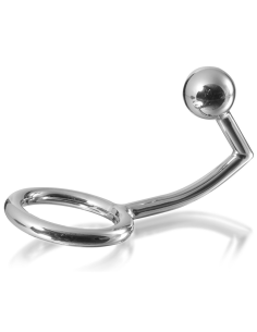 METAL HARD - ANNEAU COCK RING AVEC CROCHET INTRUS ANAL 45MM 3 