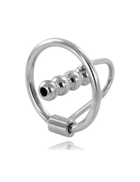 METAL HARD - GLAND RING WITH URETHRAL PLUG 30MM 1 