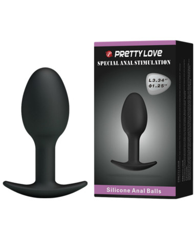 PRETTY LOVE - SILIKON ANALPLUG 6.5 CM SCHWARZ 2 