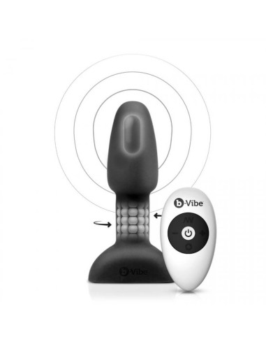 B-VIBE - RIMMING TÉLÉCOMMANDE PLUG ANAL PETITE NOIR 9 