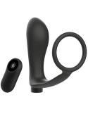 ADDICTED TOYS - PENIS RING WITH REMOTE CONTROL ANAL PLUG BLACK RECHARGEABLE 8 