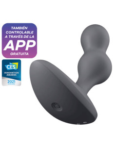 SATISFYER - DEEP DIVER VIBRATING PLUG APP GREY 4 