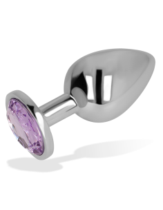 OHMAMA - ANALPLUG MIT VIOLETTEM KRISTALL 7 CM 4 