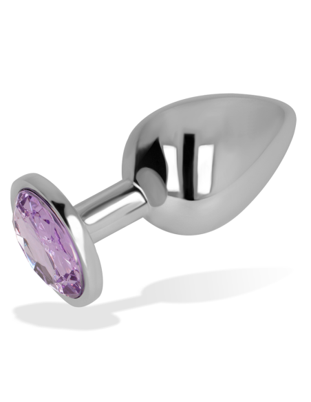 OHMAMA - ANALPLUG MIT VIOLETTEM KRISTALL 7 CM 4 