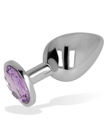 OHMAMA - ANALPLUG MIT VIOLETTEM KRISTALL 9 CM 4 