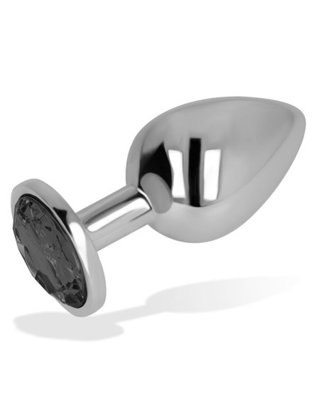 OHMAMA - PLUG ANAL AVEC CRISTAL NOIR 7 CM 4 