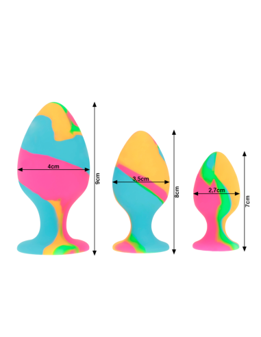 INTENSE - SET DI TAPPI IN SILICONE MULTICOLORE 8 