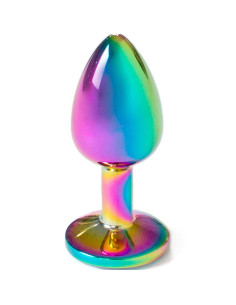 SECRETPLAY - METAL BUTT PLUG RAINBOW SMALL SIZE 7 CM 4 