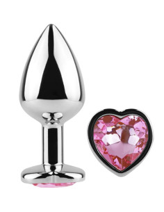 SECRETPLAY - METAL BUTT PLUG FUCHSIA HEART SMALL SIZE 7 CM 4 