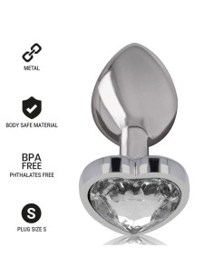 INTENSE - WHITE HEART ALUMINIUM METALL ANAL PLUG GRÖSSE S 7 