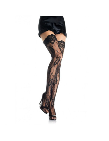 LEG AVENUE - FLORAL ROMANTIC LACE STOCKINGS 1 