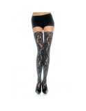 LEG AVENUE - FLORAL LACE STOCKINGS 1 