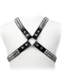 LEATHER BODY - PYRAMID STUD HARNESS 1 