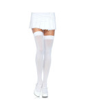 LEG AVENUE - CUISSES HAUTES EN NYLON BLANC 1 