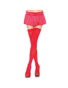 LEG AVENUE - NYLON THIGH HIGHS RED 1 