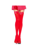 LEG AVENUE - CALZAMAGLIA IN NYLON CON FIOCCO ROSSO TAGLIA UNICA 1 