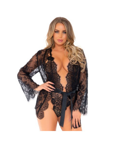 LEG AVENUE - TEDDY- UND ROBE-SET L 4 