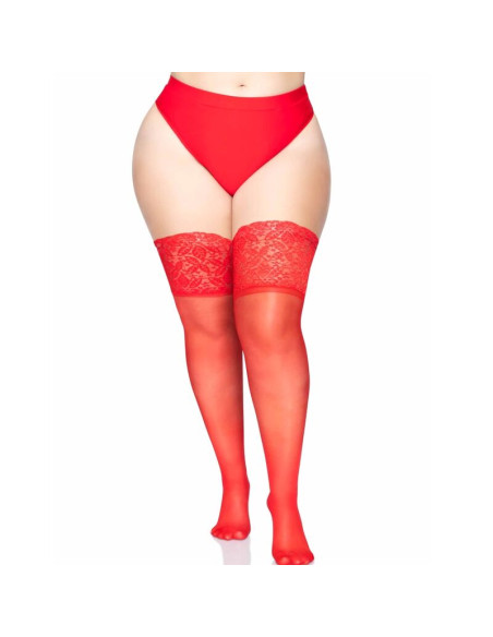 LEG AVENUE - STAY UPS SHEER CUISSE HAUT GRANDE TAILLE 4 