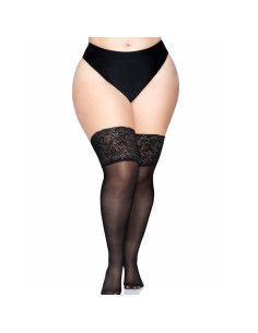 LEG AVENUE - STAY UPS SHEER THIGH HIGH PLUS SIZE 4 