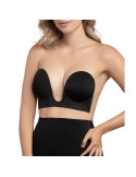 BYE-BRA - BRA WITHOUT HANDLES SHAPE U BLACK CUP A 4 