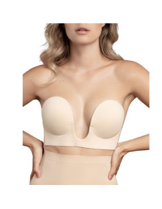 BYE-BRA - REGGISENO SENZA MANIGLIE EN U BEIGE COPPA A 5 