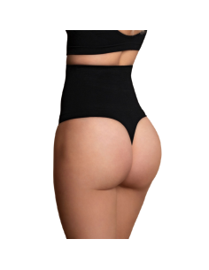 BYE-BRA - THONG STYLE SEAMLESS GIRDLE BLACK SIZE L 4 