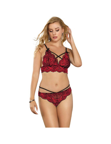 SUBBLIME - SET ENSEMBLE DEUX PIÈCES TOP ET CULOTTE EN DENTELLE L/XL 11 