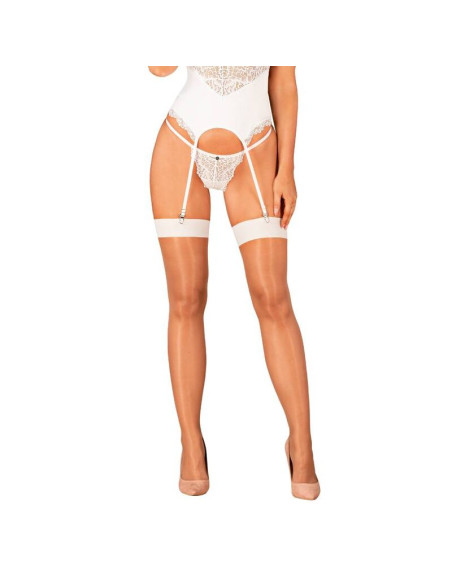 OBSESSIVE - S814 STOCKINGS WHITE S/M 3 