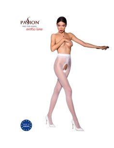 PASSION - TIOPEN 007 WEISSE STRUMPFHOSE 1/2 20 DEN 3 