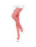 LEG AVENUE - WHITE/RED STRIPED TIGHTS 5 