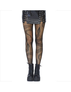 LEG AVENUE - STOCKINGS NET SNAKES BLACK 3 