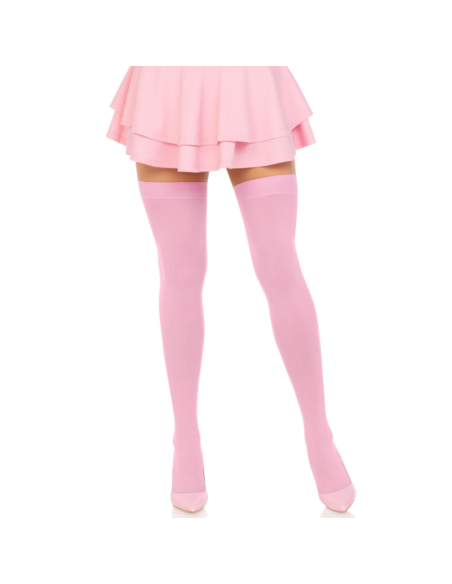 LEG AVENUE - CUISSES HAUTES EN NYLON ROSE 4 