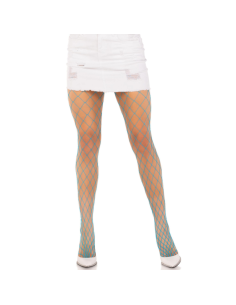 LEG AVENUE - COLLANT A RETE DIAMANTE BLU 4 