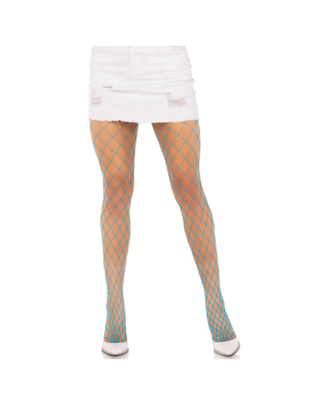 LEG AVENUE - DIAMOND FISHNNET PANTYHOSE BLUE 4 