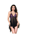 CHILIROSE - CR 4074 BABYDOLL VIOLETT & SCHWARZ S/M 3 